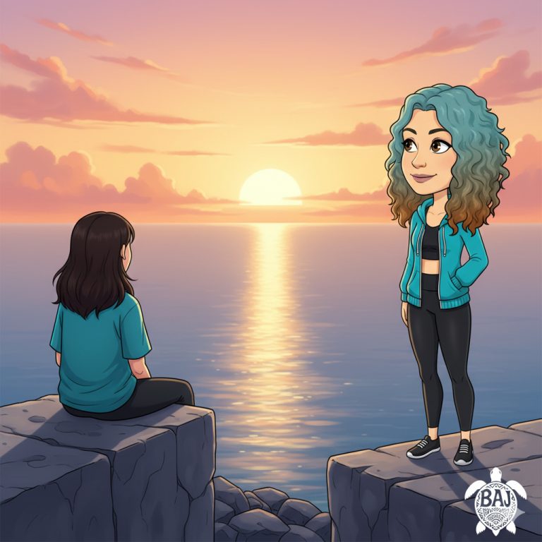 Quiet Contemplation by the Ocean